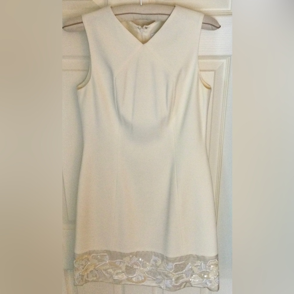 Badgley Mischa-Women’s designer dress with sequin/embroidered 6” band